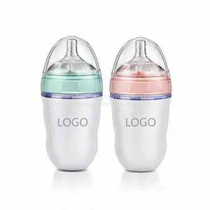 Food Grade Silicone Baby Drinking Feeding Milk Silicone Baby Bottle 3 Buyers thumbnail-2