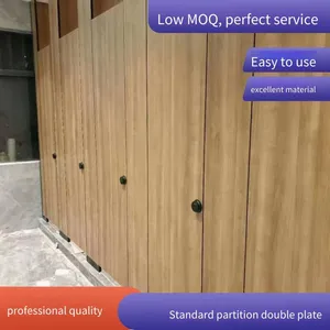 Sanlihe Second-generation Wood Grain Antibacterial Compact Laminate Board, Moisture-proof and Waterproof for Toilet Partitions With Aluminum Alloy Edging thumbnail-1