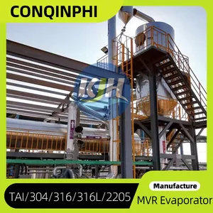 Industrial Wastewater MVR Evaporator 5000L/h 316L Stainless Steel PLC Automatic thumbnail-4
