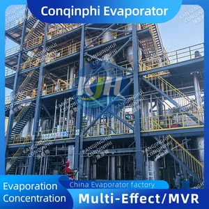 High Efficiency Tubular Three-Effect Evaporator, 316L Stainless Steel, Auto-CIP Cleaning, 1-5T/H thumbnail-1