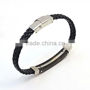 Best Selling Products Stainless Steel Clasp Bio Magnetic Bracelet Man Leather Bracelets thumbnail-4
