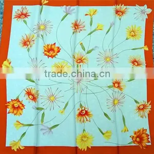 Ladies Woven Fashion Printed Silk Scarf thumbnail-1