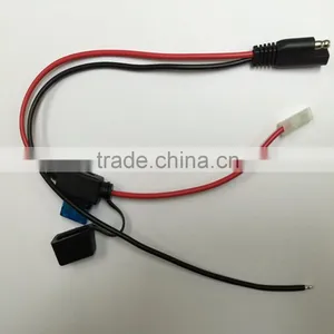 New Red /Black of Wire 15A Molding Fuse Crimp 187 Type Terminal of Auto Lighting System Power Cable thumbnail-4