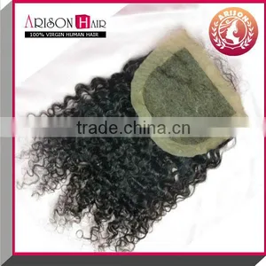Brazilian Curly Silk Top Front Closure Cheap Stock Silk Base Closure Free Parting Lace Closure thumbnail-1