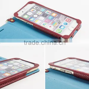 PU+Genuine Leather Cell Phone/Mobile Phone Case/Booklet for IPhone 6/6s for Lady/Female thumbnail-6