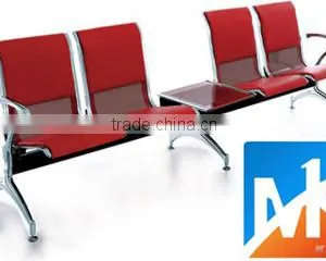 4-seater Cheap Modern High Quality Steel Barber Shop Waiting Room Chairs to Sale thumbnail-1