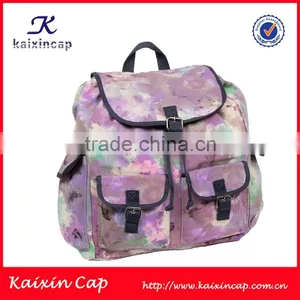 High Quality Hot Sale Custom Girls Canvas Printing Backpack thumbnail-1