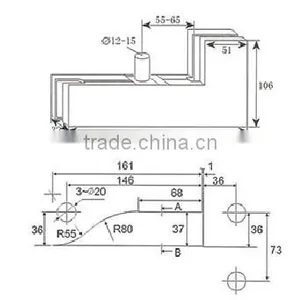 Glass Door Fitting L Corner Patch Fitting (DL-008) thumbnail-2