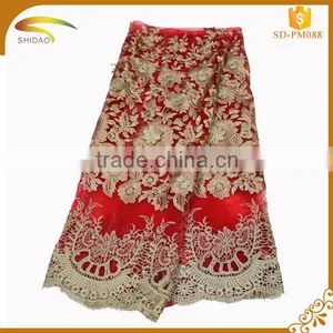 Wholesale High Quality Latest Italian Decorative Embroidery Stretch Silk Fabric Market in African thumbnail-2
