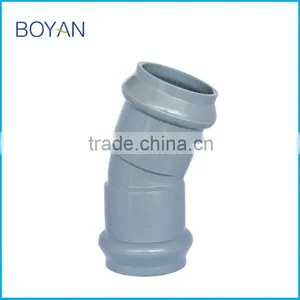 Chinese Manufacturer Plastic Pipe Fitting ZheJiang Pvc Grey Two Faucet 22.5 Degree Elbow thumbnail-1