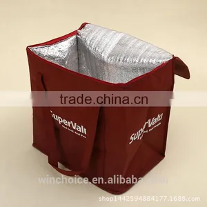 Non-woven Fabric Non-woven Insulated Cooler Lunch Bag ,ice Bag for Frozen Food ,zipper Closure thumbnail-2