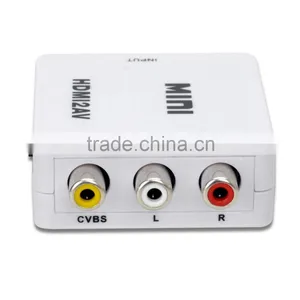 Mini 720p 1080p HD HDMI to RCA Composite Audio AV CVBS Adapter NTSC Video Converter thumbnail-3