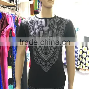 2016 Custom Dashiki Men Longline Cotton Men t Shirt Side Zip thumbnail-3