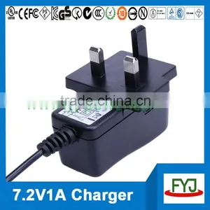 Lifepo4 Battery Charger 7.2v 1000ma au us uk eu Wall Charger for Lifepo4 Battery YJP-072100 CE-EMC CE-LVD RoHS thumbnail-3