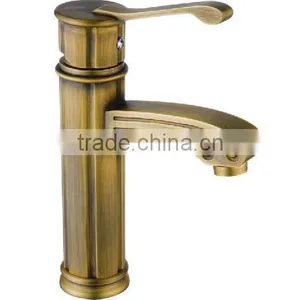 Single Handle Antique Brass Copper Basin Faucet Tap thumbnail-1