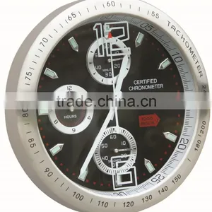 Large Metal Round Wall Mounted Decorative Clock thumbnail-1