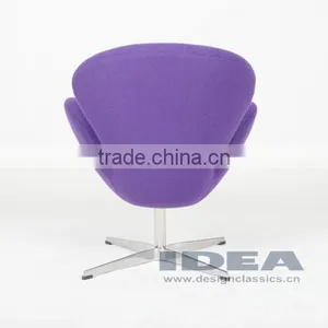 Replica Arne Jocabsen Swan Chair - Purple Fabric thumbnail-4