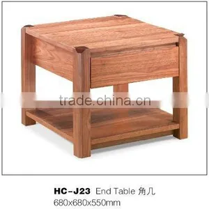 Modern Wood End Table With Drawers thumbnail-1