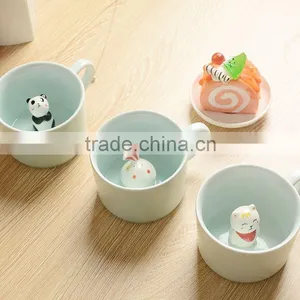 3D Stereo Animal Coffee Mug,cartoon Ceramic Cup ,3D Cartoon Water Mugs for Kids thumbnail-1