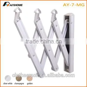 Folding Accordion Clothes Rack, Used at Wall-mount, With Aluminum Tube and ABS Plastic thumbnail-4