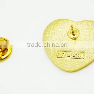 Customized Heart Shaped Gold Plated Lapel Pins thumbnail-4