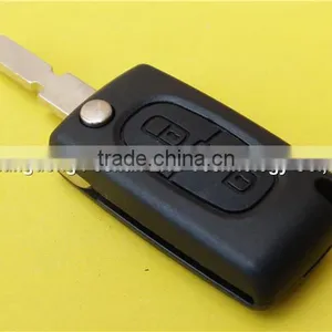 Auto Folding Flip 2 Button Remote Key Blank Shell Case for Peugeot 406 Wholesale thumbnail-4