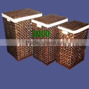 2015 New Product Water Hyacinth Hamper for Home Decoration and Furniture thumbnail-1