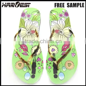 Beautiful Slippers for Girls , Fuzhou Girly Eva Slipper With Pvc Strap thumbnail-5