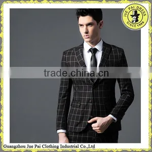Fashion Checked Wedding Party Dresses For Men thumbnail-3