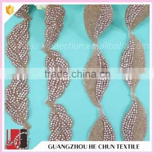 HC-4830-1 Hechun Rhinestone Fashion Beaded Ribbon Trim for Dyeable Cothing thumbnail-6