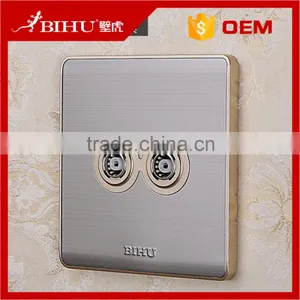 Wholesale Factory Sale Single/double TV Socket Stainless Steel Wall Socket thumbnail-3