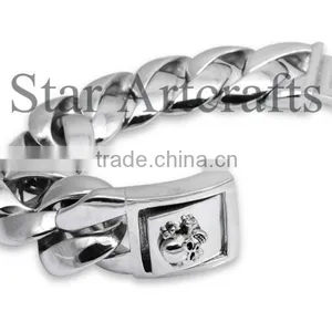 AB 008 Skull Clasps High Bracelets Energy Stainless Steel Jewelry thumbnail-1