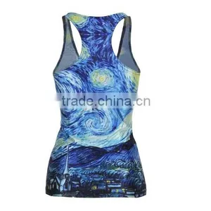 Women 3D Print Starry Sky Galaxy Space Tank Top Sleeveless Shirt Vest Graphic thumbnail-6