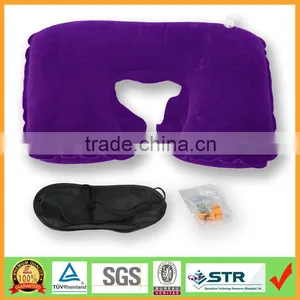 Travel Kit With Pillow,eyemask,ear Plugs (Purple) thumbnail-1