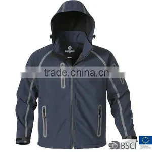 Mens Printed 3 Layers Bonded Waterproof Softshell Jacket thumbnail-1