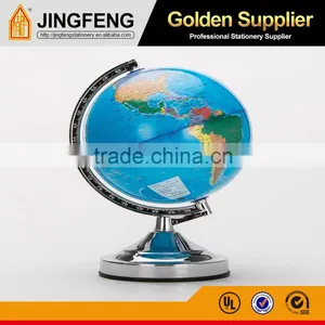 8 Inch(20cm) Plastic World Globe Metal Base Silver/Gold Color Available thumbnail-1