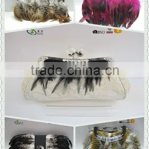 Fur Encrusted Evening Clutch Bag for Winter thumbnail-1