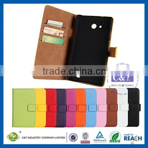 C&T Cowskin Flip Leather Wallet Card Pouch Stand Back Case Cover For Huawei Ascend Mate 7 Quality Choice thumbnail-5