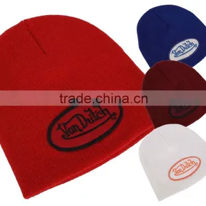 Cheap Fashion Winter Knitted Skull Beanie Hat Custom thumbnail-1