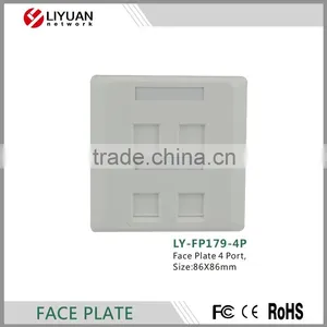 LY-FP179-4P Face Plate Rj45 Faceplate Wall Outlet Network Information Outlet thumbnail-2