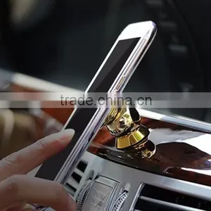 Gold Color Magnetic Metal Car Phone Holder 360 Degree Rotatable For Car thumbnail-2