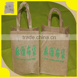Hot Printed Jute Wine/bottle Bag thumbnail-1