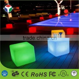 Rechargeable LED Light Cube Chair, Indoor & Outdoor Garden Party Pool Wedding Mood Colorful Lights With Remote Control thumbnail-1