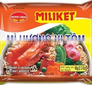 Miliket Instant Noodle Shrimp Flavour 24Packs x 65g thumbnail-1