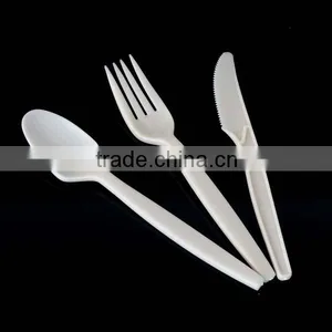 Biodegradable Plastic Cutlery/disposable Cutlery/Spoon Fork Knife, Free Samples thumbnail-1