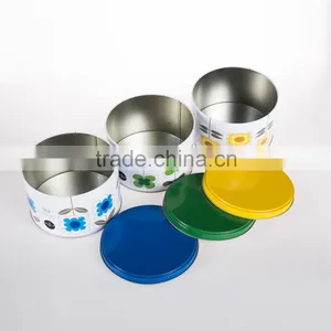 Tin Box Metal Tin Cans Packaging Box Round Tin Box for Cookies Gift Tin Box thumbnail-1