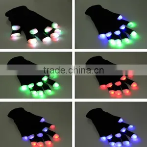 High Quality Led Flash Finger Light Glove , Flashig Led Glove ,led Lighting Party Gloves thumbnail-1