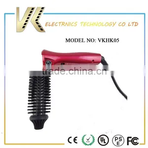 Electric Magic Curling Brush Iron Mini Folding Curling Iron Brush Hair Curler thumbnail-4