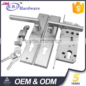 Modern Style SUS304 Door Lever Handle on Plate , Lever Type Door Handle for Aluminum Door thumbnail-4
