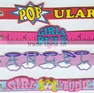 Costom Charming Soft Pvc Wristband for Woman thumbnail-1